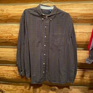 Long sleeve plaid button up 3X
